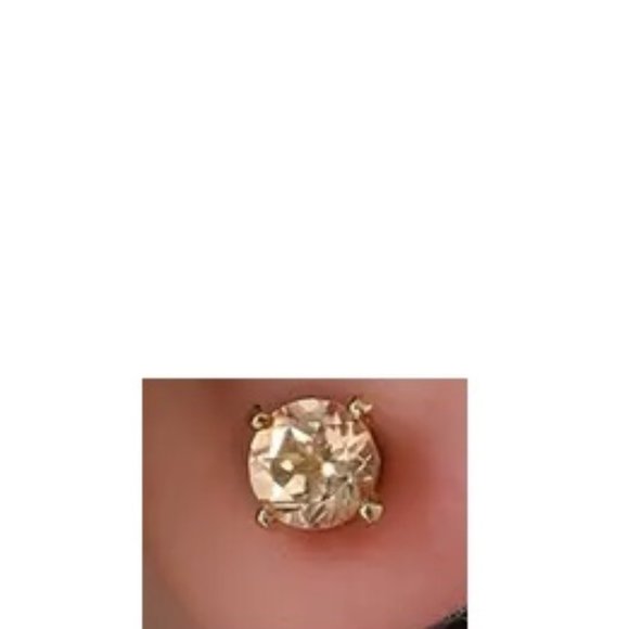 Ceylon Imperial Garnet Solitaire Stud Earrings - Picture 3 of 3